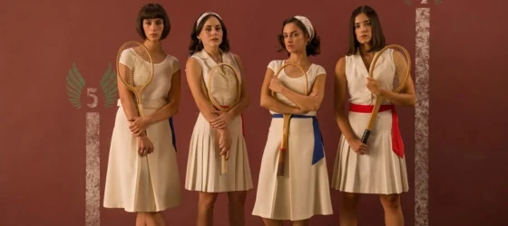 Zuria Vega, Claudia Salas, and María de Nati as Chelo, Idoia, and Itzi in season 1.